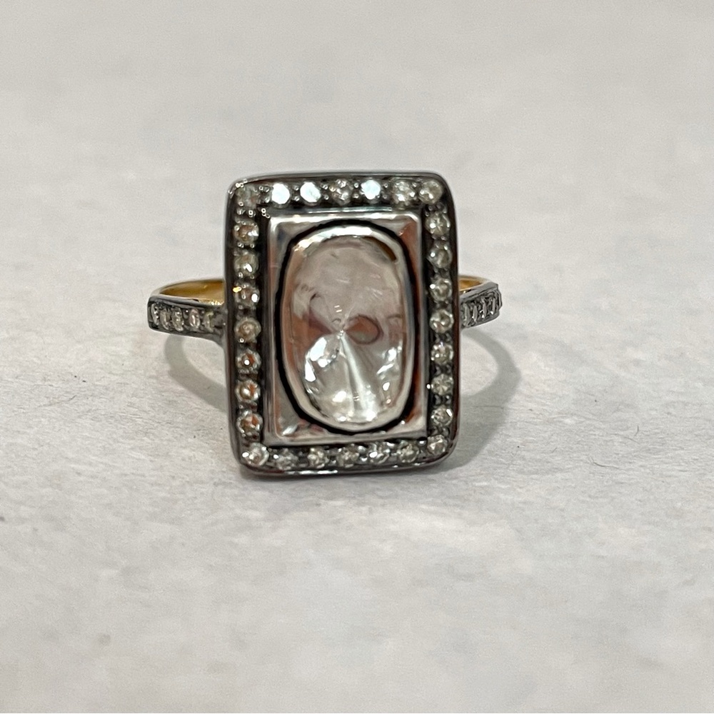 Sundance Catalog Victorian Polki Diamond Pave Set Ring